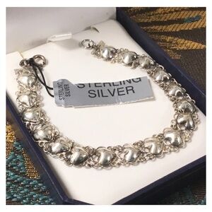 Beautiful Sterling Silver Heart Bracelet